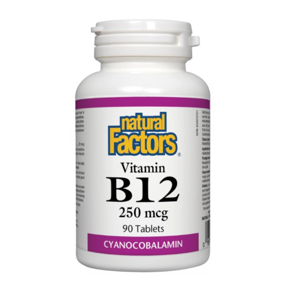 Витамин В12 таблетки 250мкг х90 Natural Factors