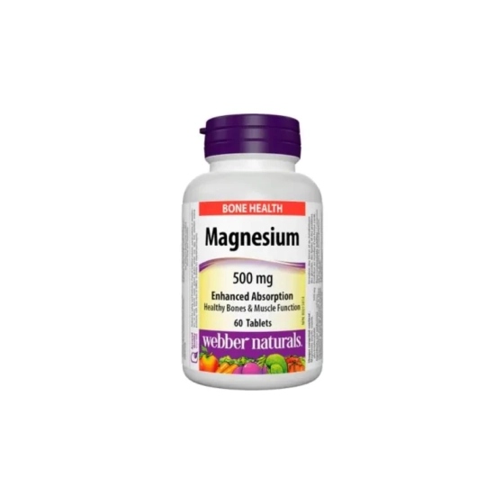 Магнезий таблетки за кости и мускули 500мг х60 Webber Naturals