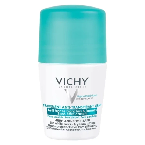Vichy дезодорант рол-он ефект 48ч.50мл. 324599 /без бели следи/