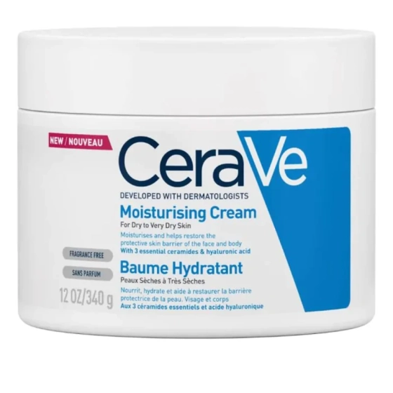 Cerave хидратиращ крем за лице и тяло, суха към много суха кожа, деца и възраст 340г.597227 /буркан/