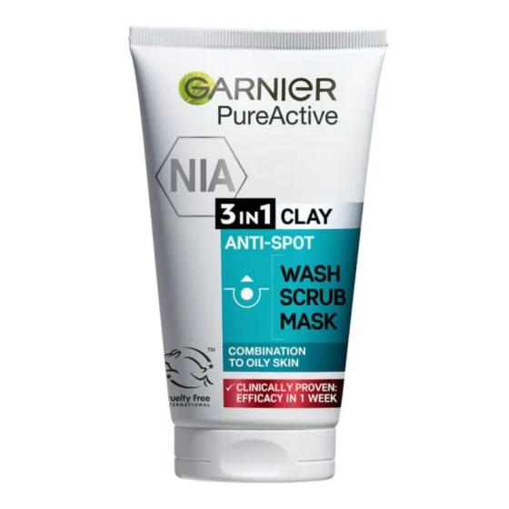 Garnier skin naturals pure почистващ продукт 3в1 150мл