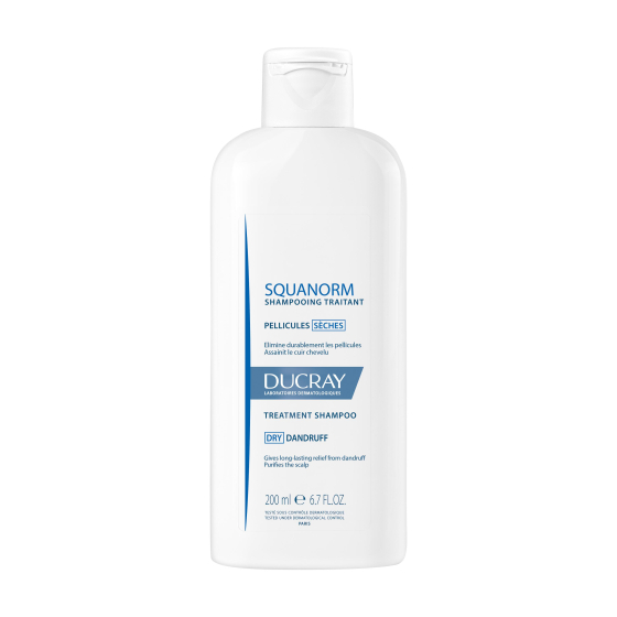 Ducray squanorm третиращ шампоан против сух пърхот 200ml