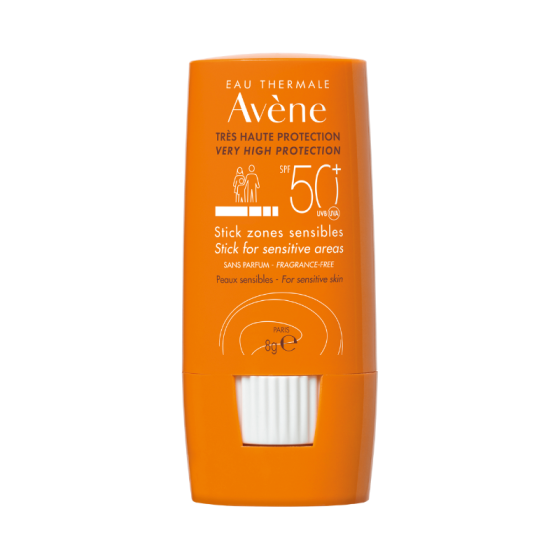 Avene Sun Стик за чувствителни зони за лице и тяло SPF50+ 8г