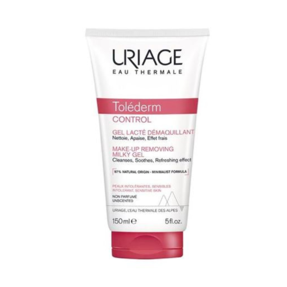 Uriage tolederm млечен гел за премахване на грим 150мл
