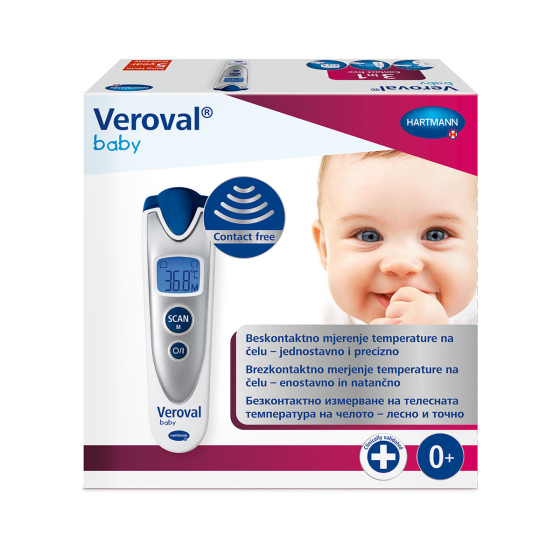 Veroval Baby безконтактен инфрачервен термометър за бебета и малки деца Hartmann