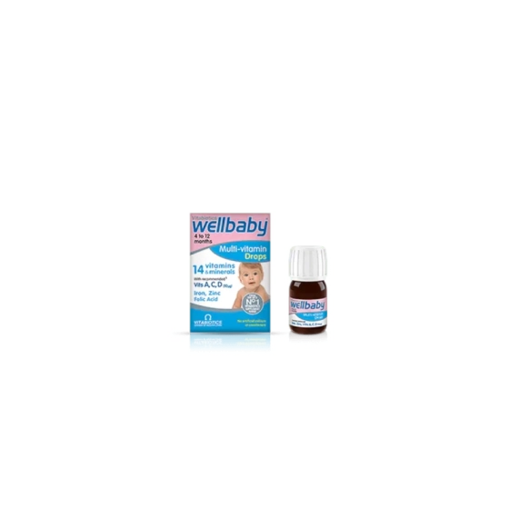 Wellbaby Мултивитаминни капки за бебета 30мл Vitabiotics
