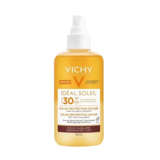 Vichy Soleil SPF 30 вода за лице и тяло за подобряване на тена 200 мл 585217