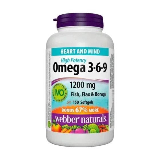 Омега 3-6-9 1200 мг х 150 софтгел капсули wn 3876