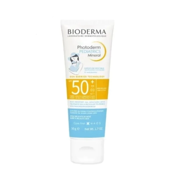 Bioderma Photoderm Pediatrics Mineral Слънцезащитен крем за бебета и деца SPF50+ 50 гр